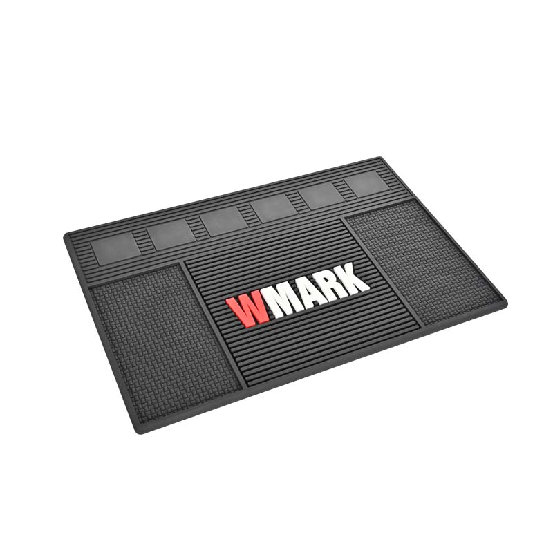 WMARK W-41 magnetic barber station mat – angled product view showing texture