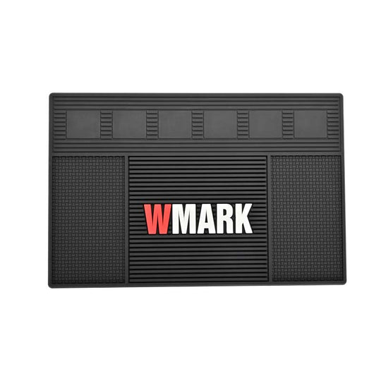WMARK W-41 magnetic barber mat – top-down view of non-slip organizer