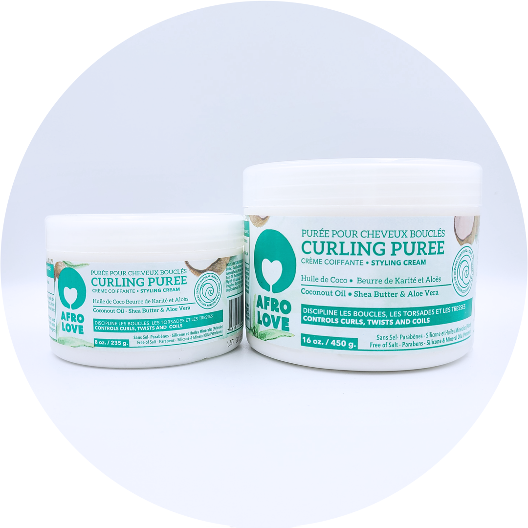 Afro Love Curling Puree, 8 oz and 16 oz plastic jars