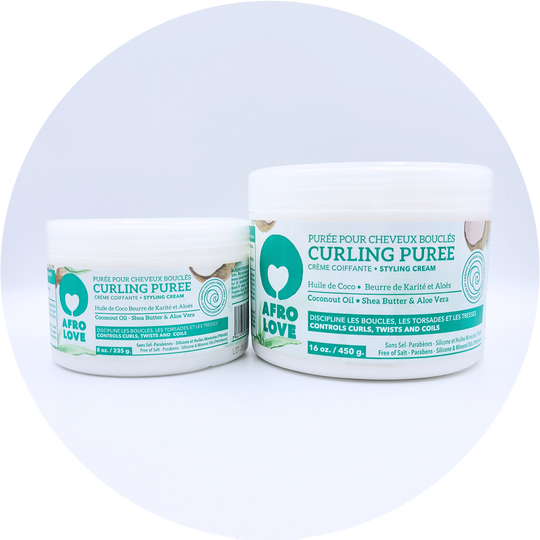 Afro Love Curling Puree, 8 oz and 16 oz plastic jars