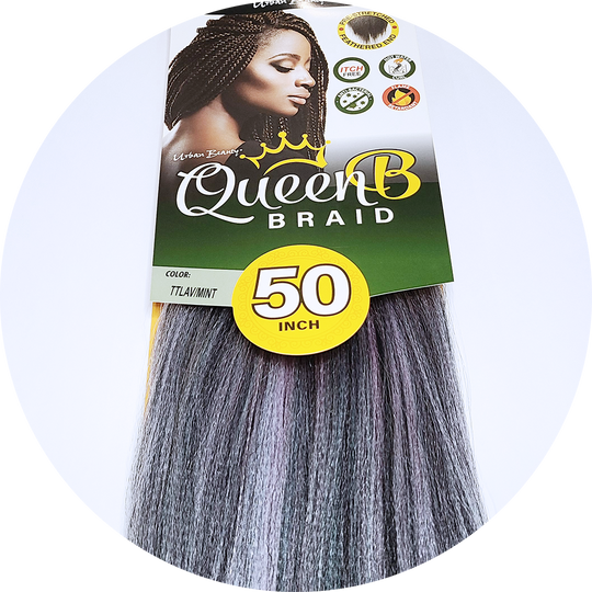 Urban Beauty Pre-Pulled Queen B Braiding Hair 50" #TTLAV/MINT