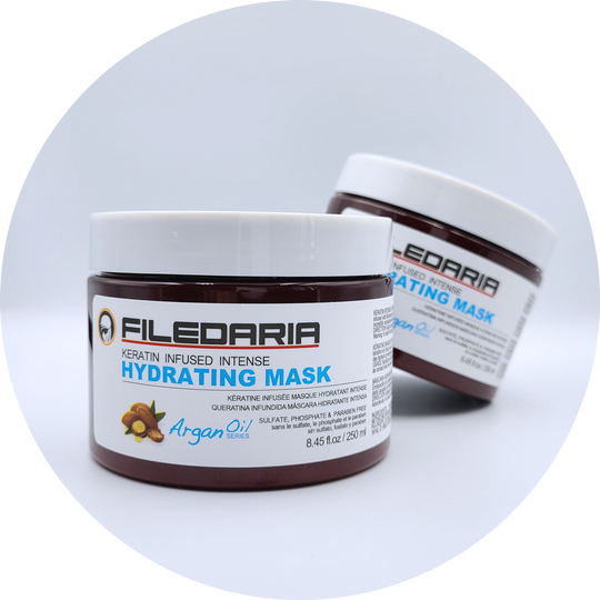 Filedaria Hydrating Mask for Hair with Argan Oil, 250 ml plastic jar