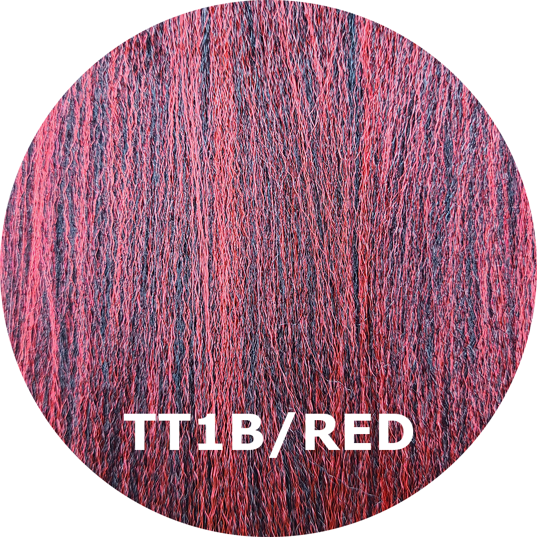 Urban Beauty Pre-Pulled Queen B Braiding Hair 50" #TT1B/RED