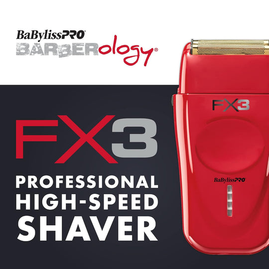 BaBylissPro FX3 Professional High Speed Foil Shaver (Red) - FXX3S