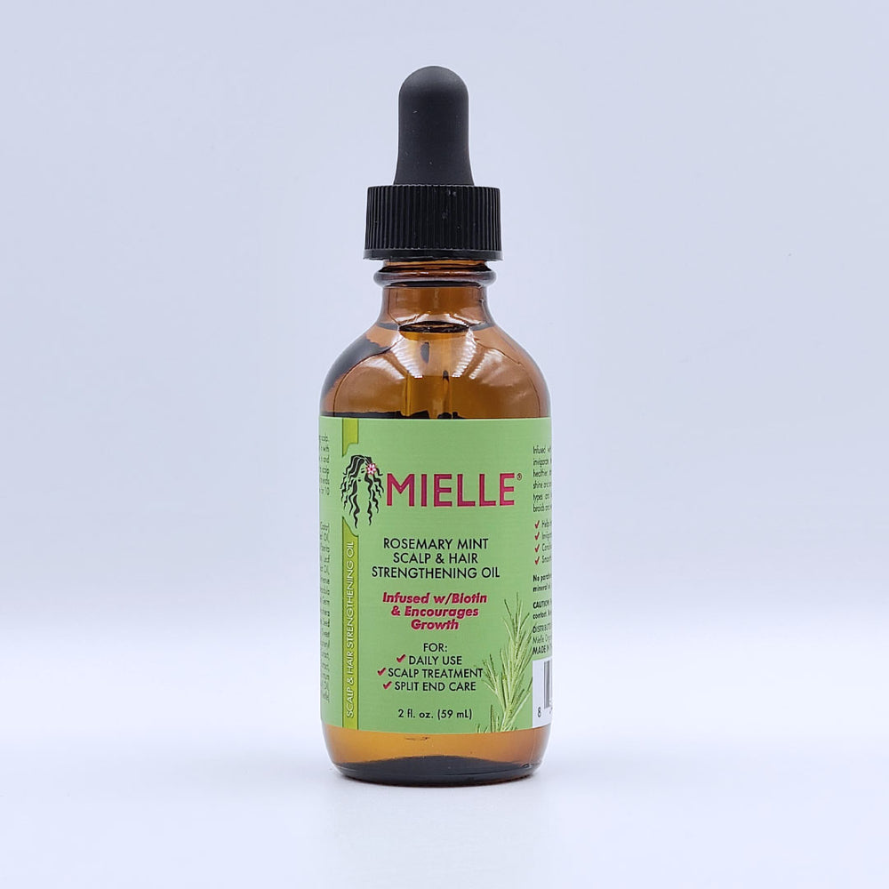 Mielle Rosemary Mint Scalp & Hair Strengthening Oil, 2 oz glass dropper bottle