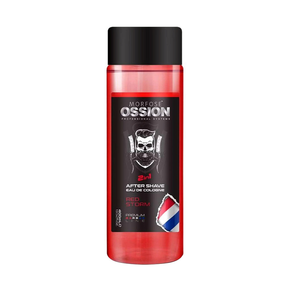 Ossion Premium Barber Line 2 in 1 After Shave Eau De Cologne Sachet - Red Storm - 400ml