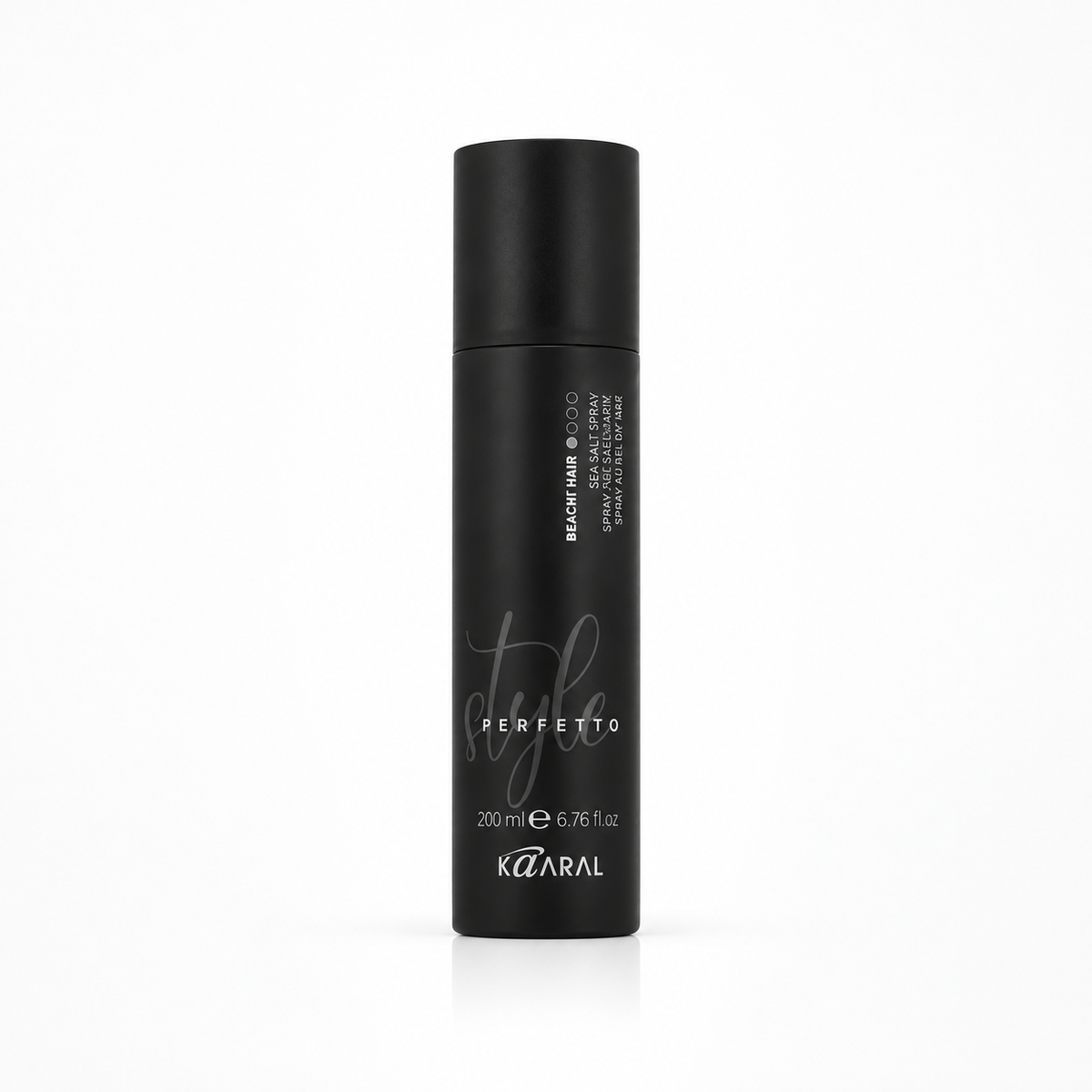 Kaaral Style Perfetto Beachy Hair Sea Salt Spray – 200 ml for creating textured, natural-looking beach waves with a matte finish.