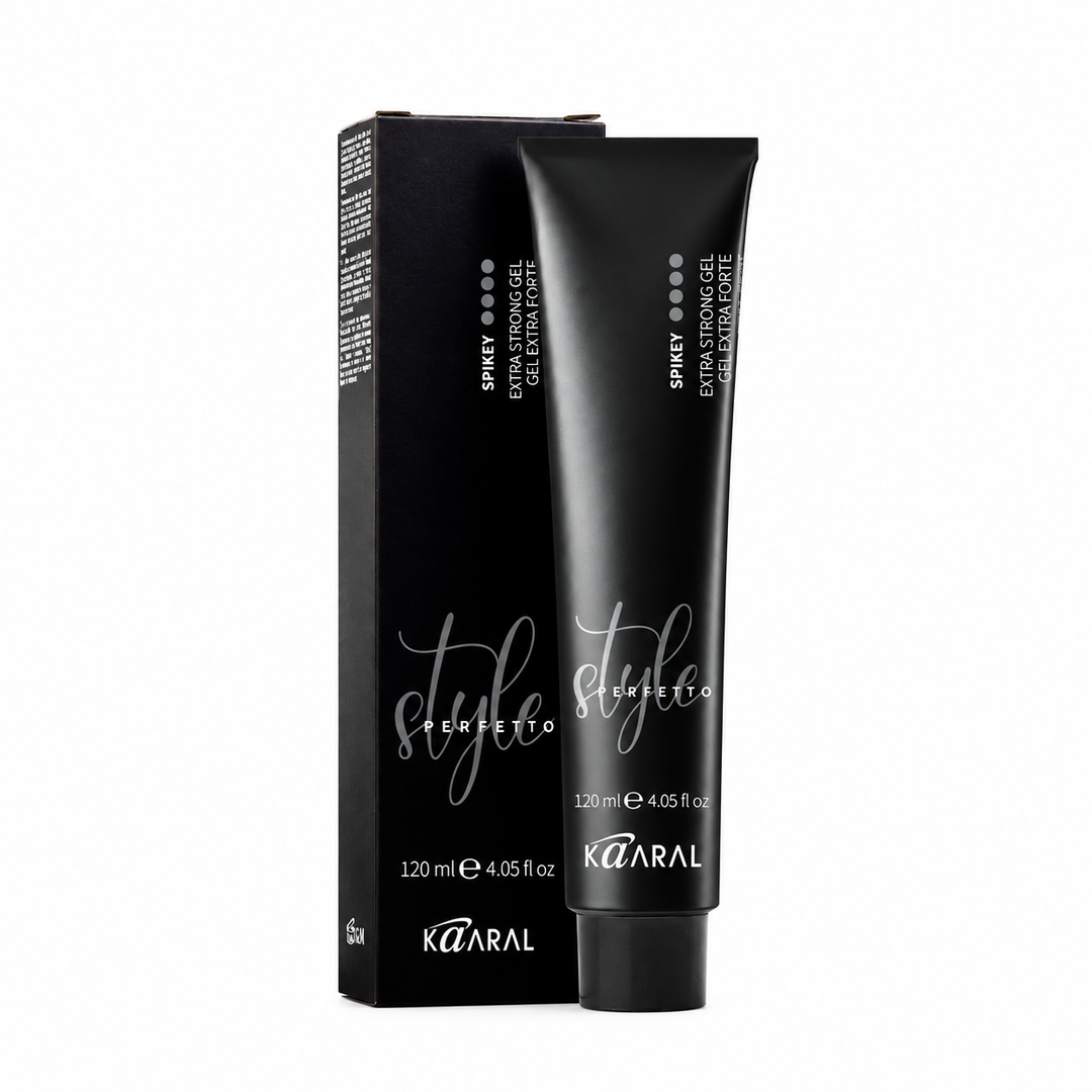 Kaaral Style Perfetto Spikey Gel Extra Strong Hold Hair Styling Gel – 120 ml for creating and defining spiky hairstyles.