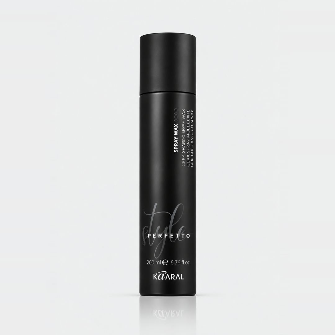 Kaaral Style Perfetto Spray Wax Flexible Hold & Definition – 200 ml for adding texture, flexible hold, and definition to styled hair.