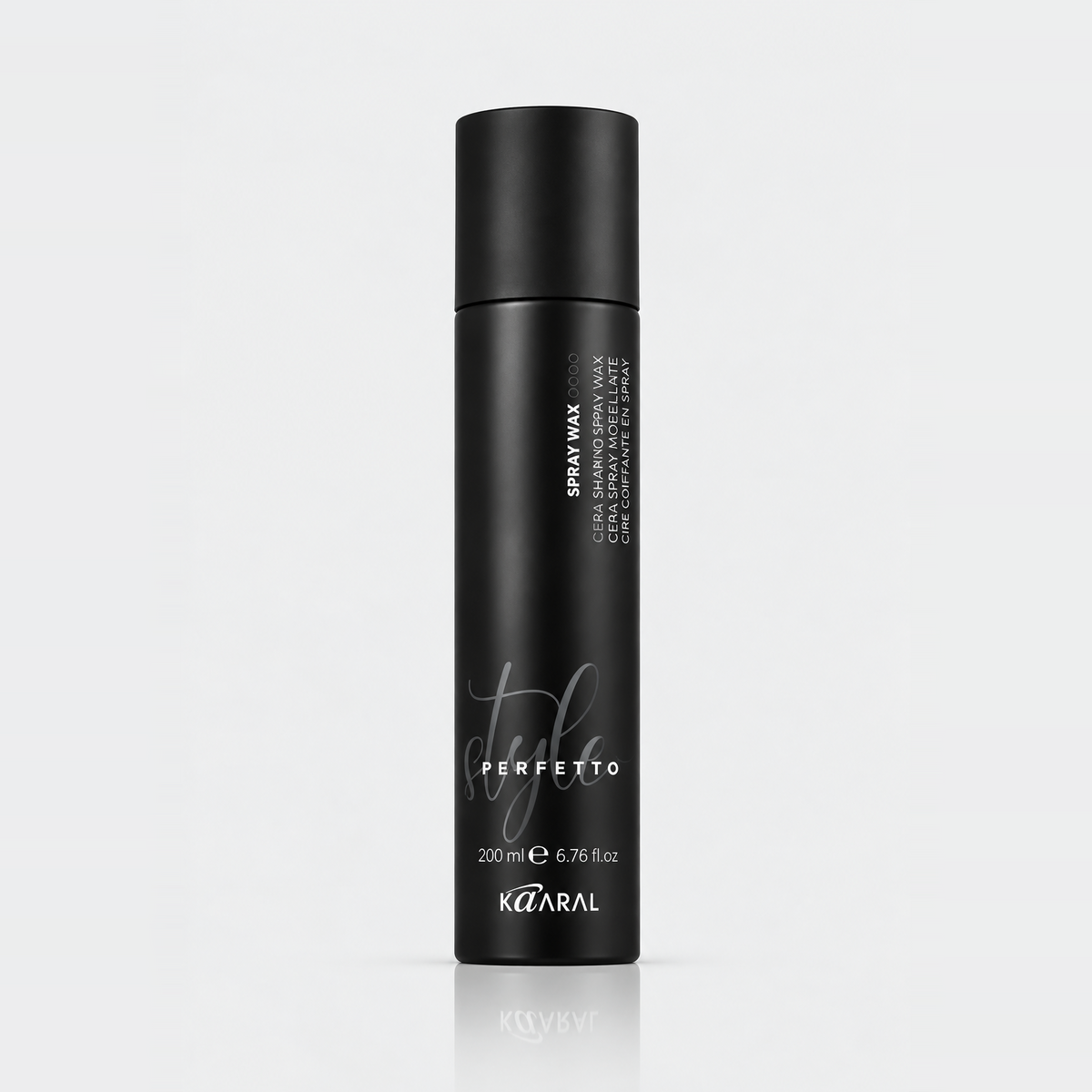 Kaaral Style Perfetto Spray Wax Flexible Hold & Definition – 200 ml for adding texture, flexible hold, and definition to styled hair.