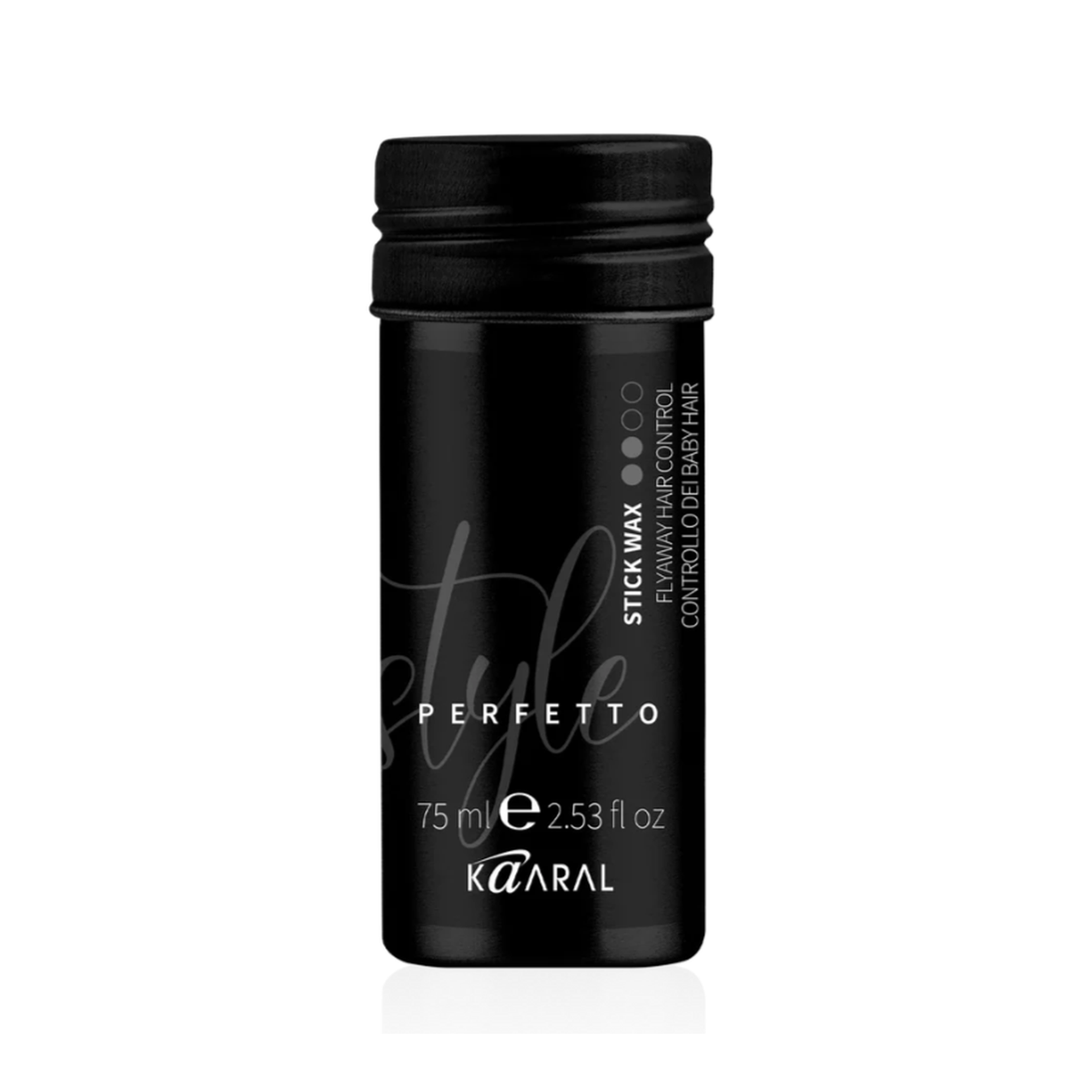 Kaaral Style Perfetto Stick Wax Flyaway Hair Control – 75 ml for smoothing flyaways, taming frizz, and styling unruly hair.