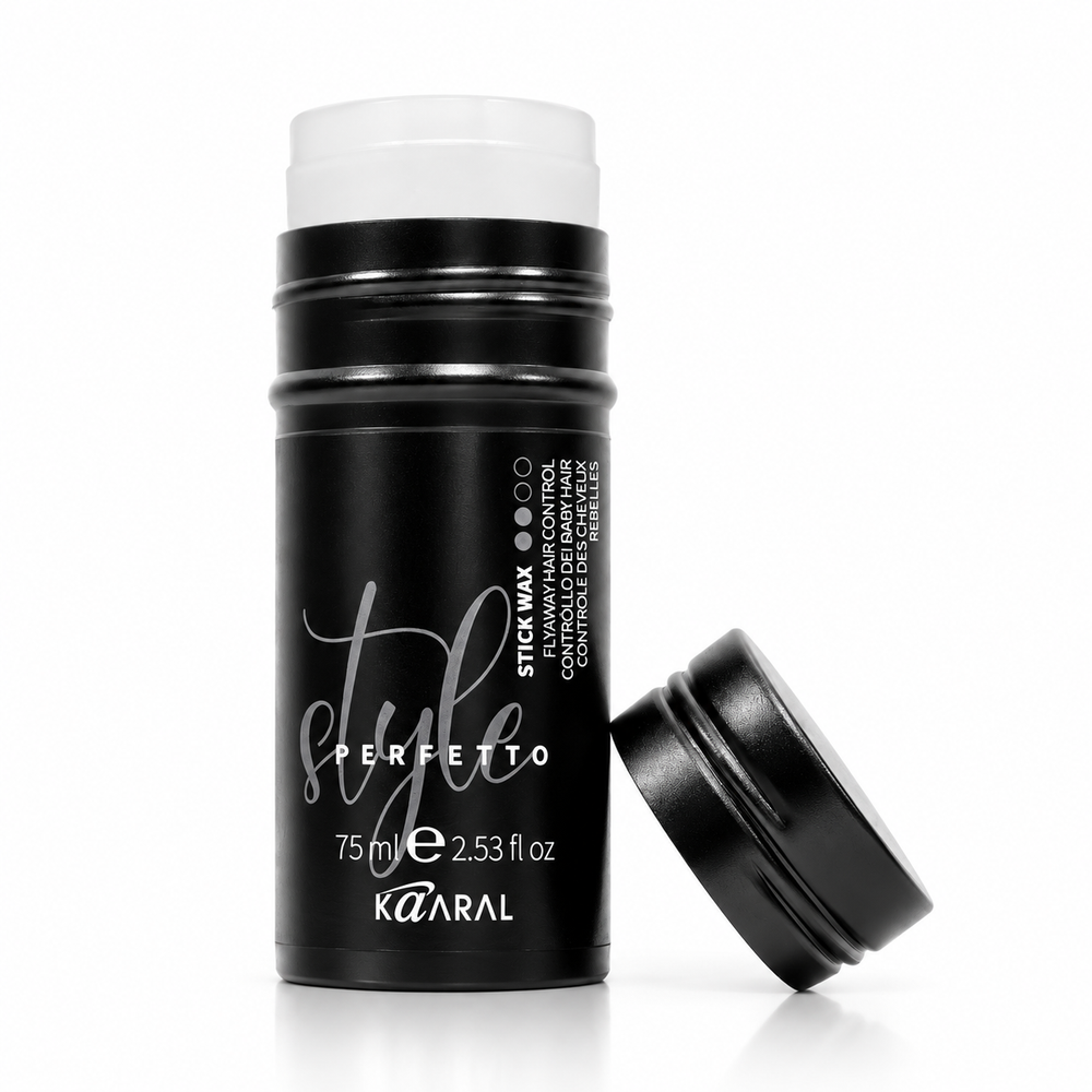 Kaaral Style Perfetto Stick Wax Flyaway Hair Control – 75 ml for smoothing flyaways, taming frizz, and styling unruly hair.