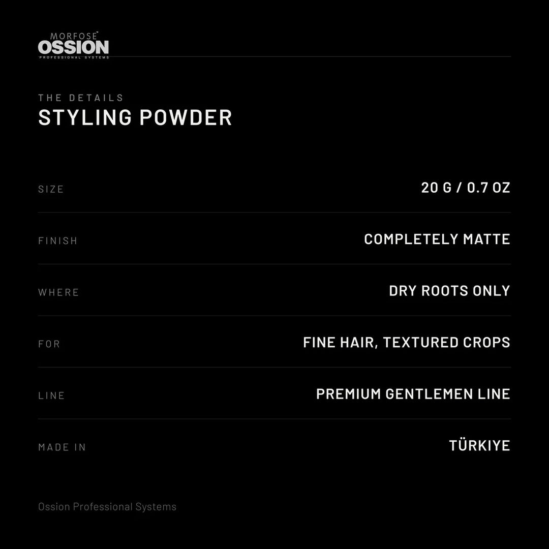 Morfose Ossion Premium Barber Hair Styling Powder – 20 g
