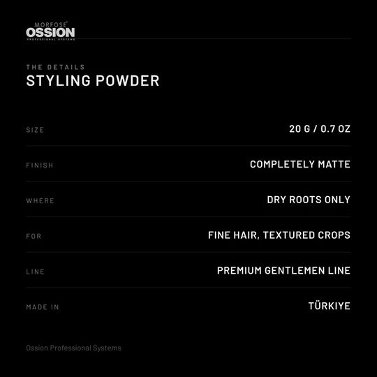Morfose Ossion Premium Barber Hair Styling Powder – 20 g