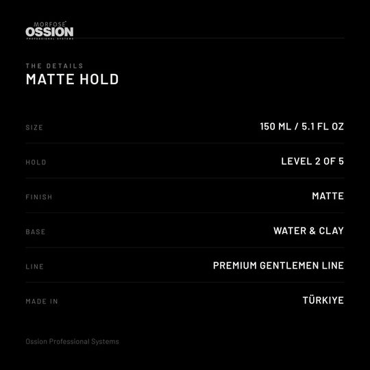 Morfose Ossion Premium Barber Matte Hold Hair Wax – 150 ml