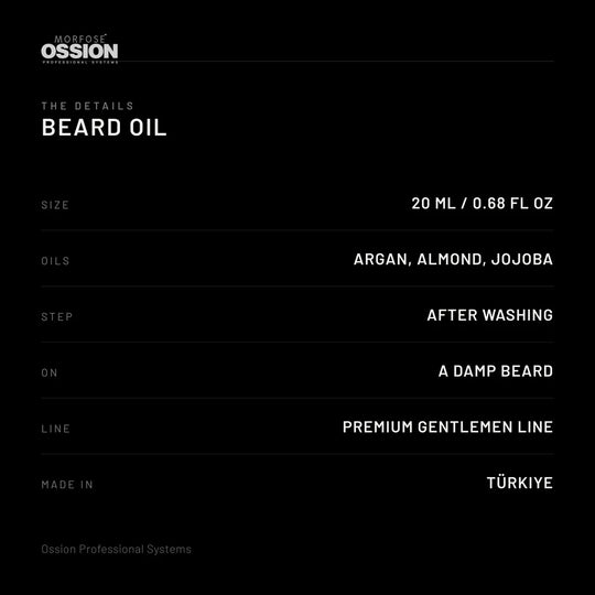Morfose Ossion Premium Barber Beard Care Oil – 20 ml