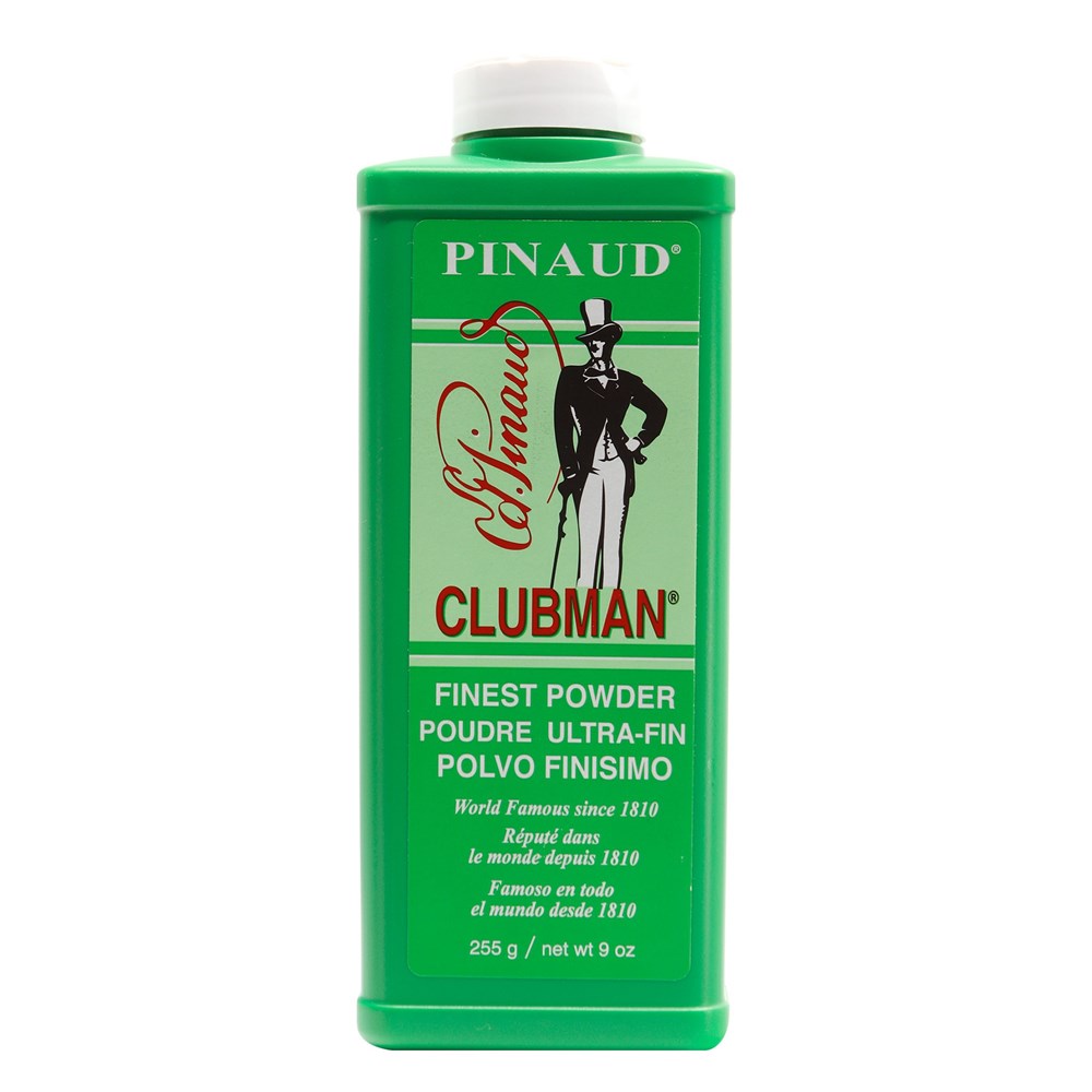 Pinaud Clubman Finest Powder – White | 255 g / 9 oz Talc-Free Body Powder