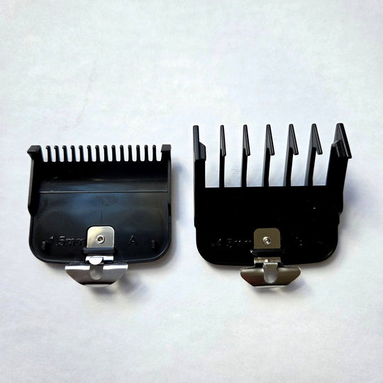 WMARK B61-GC001 guide combs rear view showing secure metal clip attachment