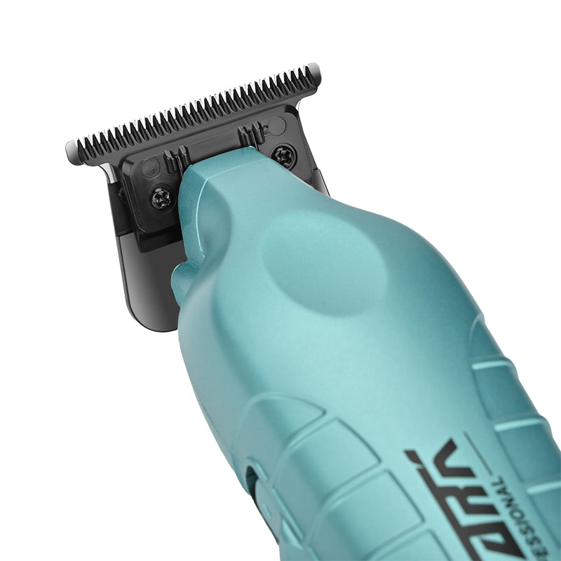 WMARK NG-133 Trimmer in Teal with professional detailing blade – angled view