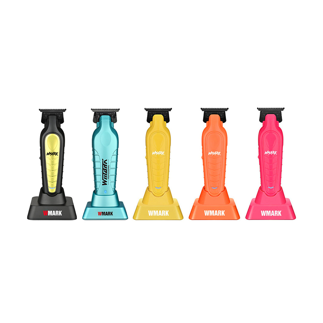 WMARK NG-317 / NG-338 / NG-339 Rechargeable Professional Hair Trimmers – Multi-Colour Lineup (Black/Gold, Teal, Yellow, Orange, Pink)