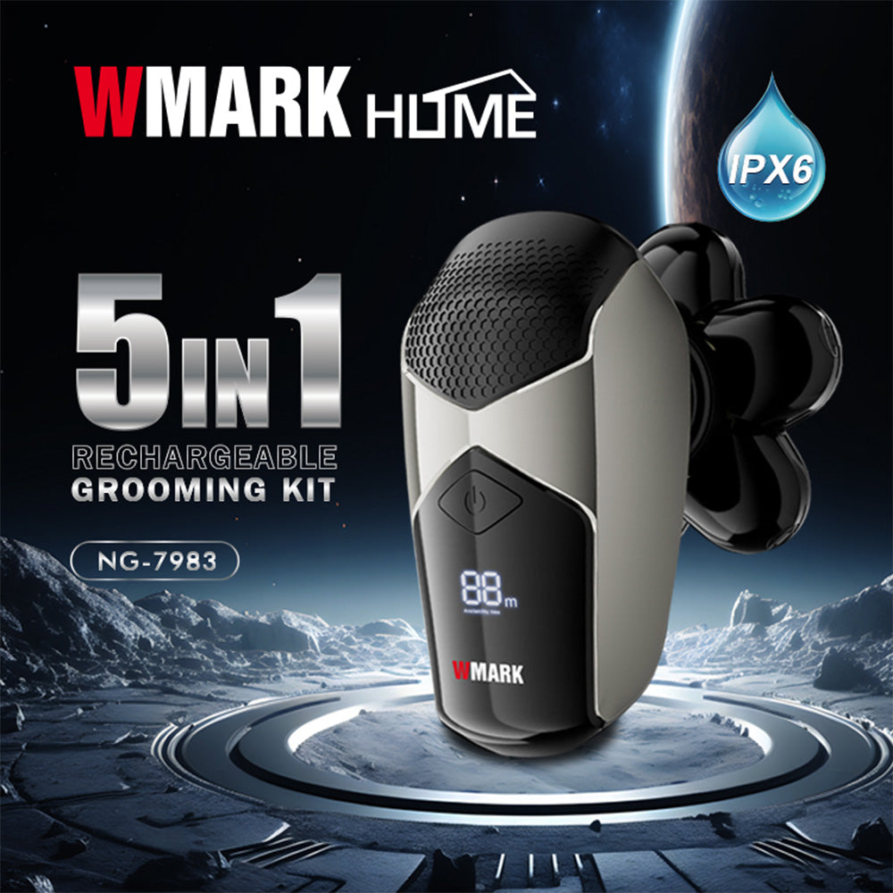 WMARK NG-X1 POLAR professional vector motor cordless hair clipper with DLC taper blade and USB-C charging