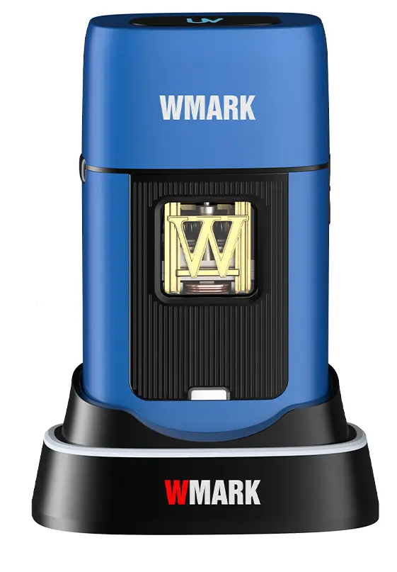 WMARK NG-XS1 UV professional vector motor barber shaver with blue titanium foil head and UV-disinfecting lid