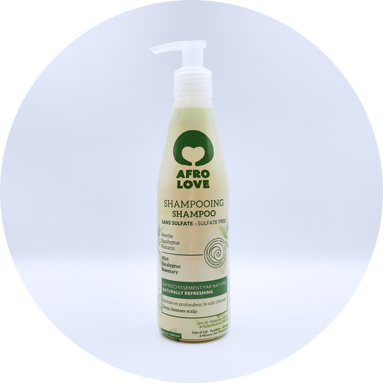 Afro Love Mint Shampoo, 10 oz bottle