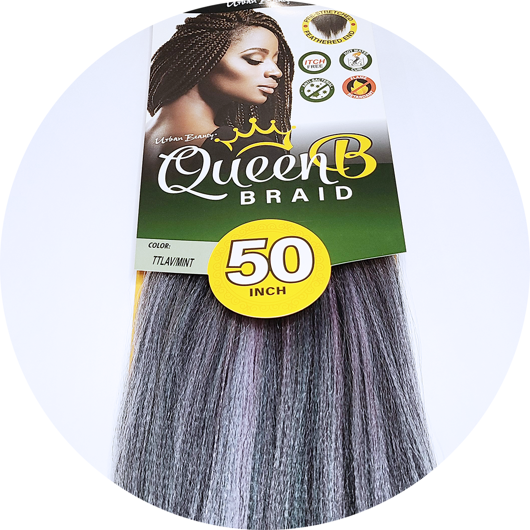 Urban Beauty Pre-Pulled Queen B Braiding Hair 50" #TTLAV/MINT