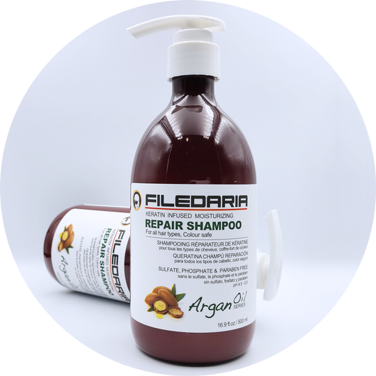 Filedaria Repair Shampoo with Argan Oil, 500 ml bottle