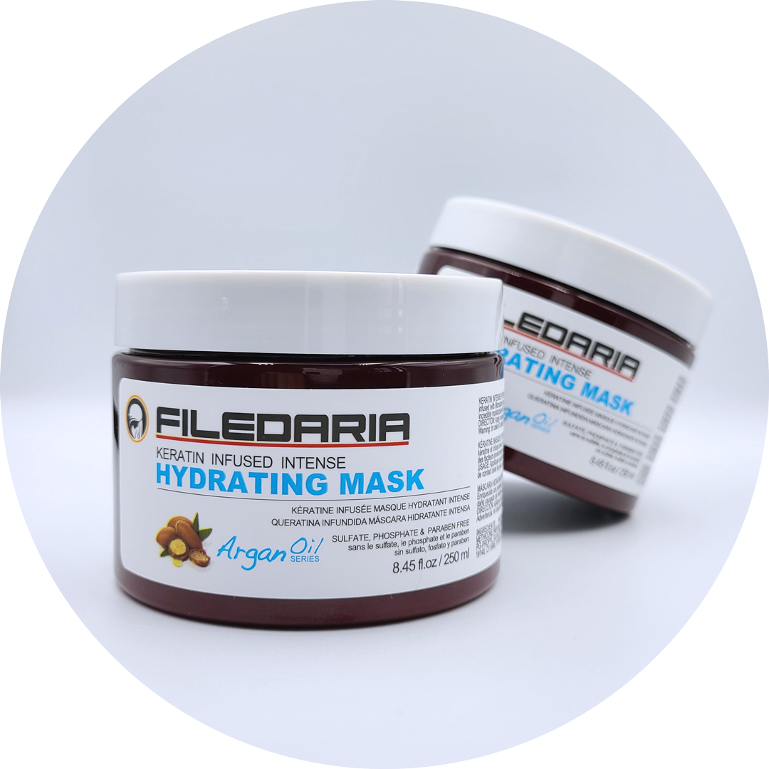 Filedaria Hydrating Mask for Hair with Argan Oil, 250 ml plastic jar